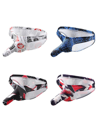 4 Pack Men's Elephant Print Sexy Bikini