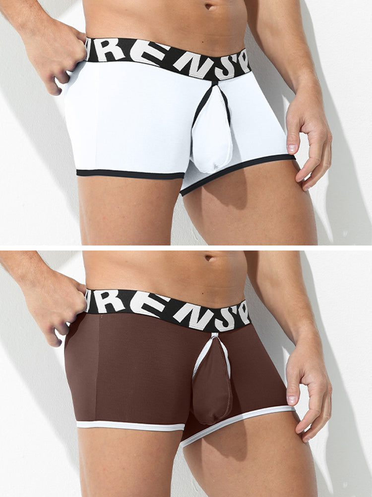 2 Pack Men's Modal Sexy Breathable Classic Trunks