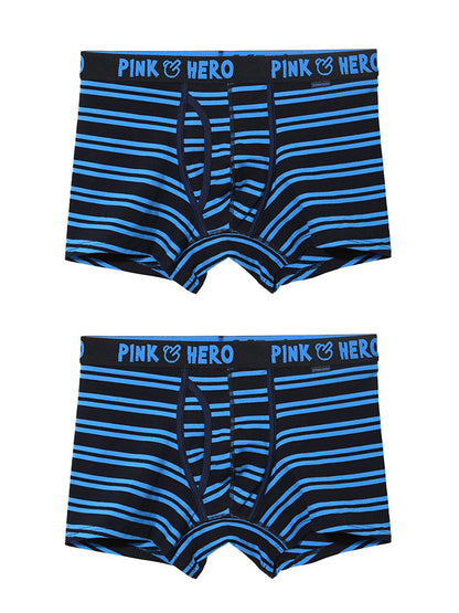 2 Pack European Luxury Brand Personalized Striped Men's Underwear