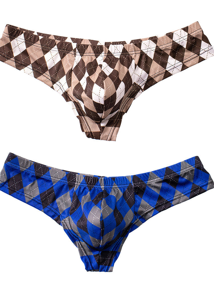 Men's Low-Rise U-Convex Print Thong