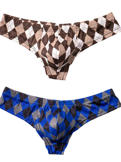Men's Low-Rise U-Convex Print Thong
