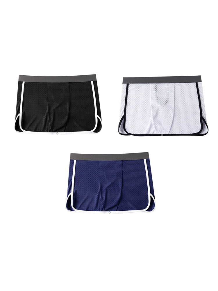 2 Pack Men's  Button Casual U-Shaped Roman Skirt Dual-Purpose Arrow Pants Underwear