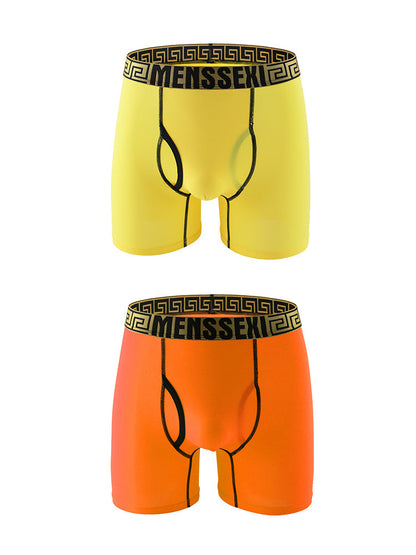 2 Pack Men's Sexy Sports Ice Silk Boxer Briefs