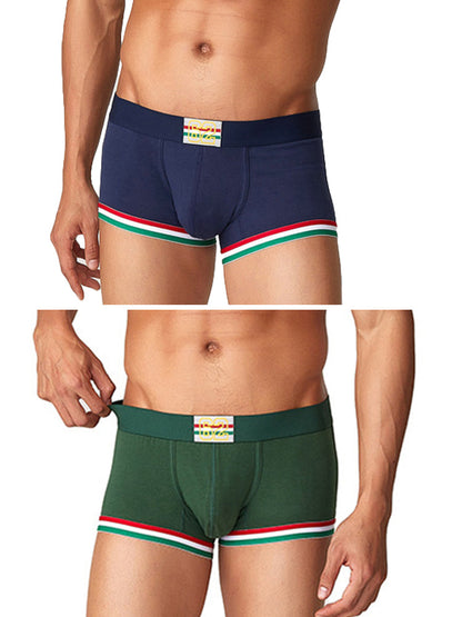 2 Pack Men's Low-Rise Cotton Boxer Briefs