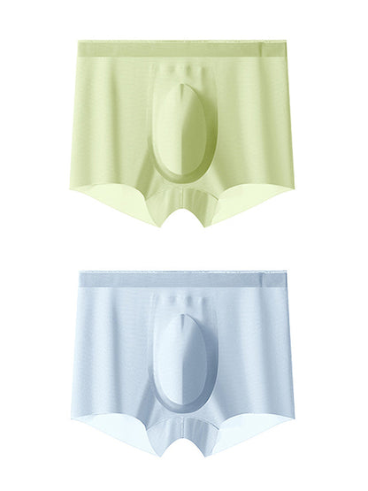 2 Pack Men's Ultra-Thin Ice Silk Quick-Dry Trunks