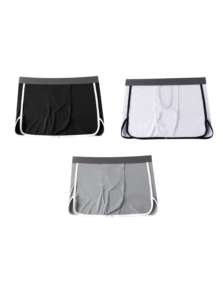 2 Pack Men's  Button Casual U-Shaped Roman Skirt Dual-Purpose Arrow Pants Underwear