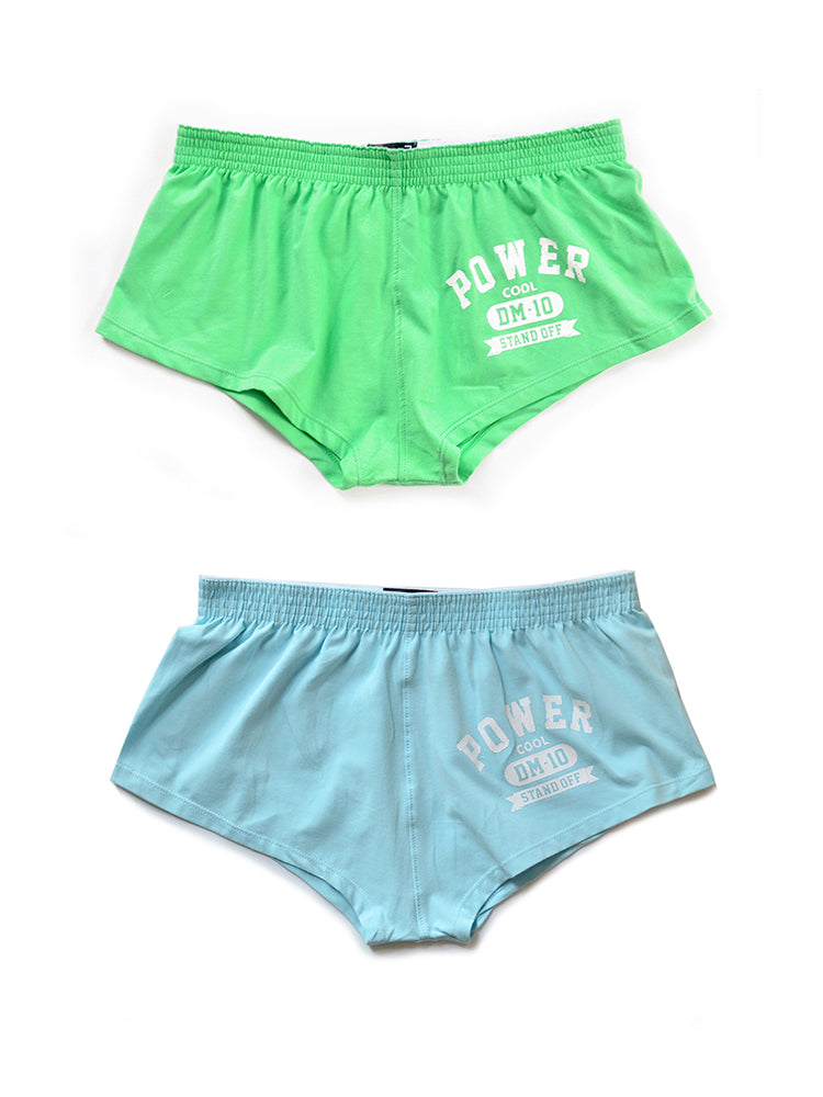 Men's DM Printed Lettering Low Waist Sexy Cotton Boxer Shorts