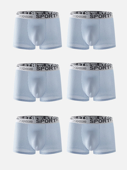 6 Pack Men's Contour Pouch Mesh Trunks