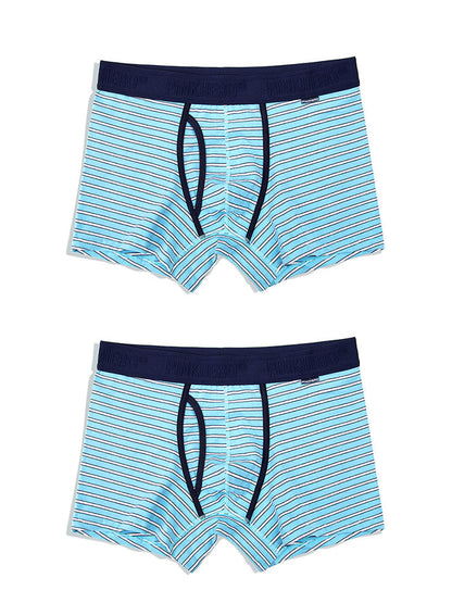 2 Pack European Luxury Brand Personalized Striped Men's Underwear