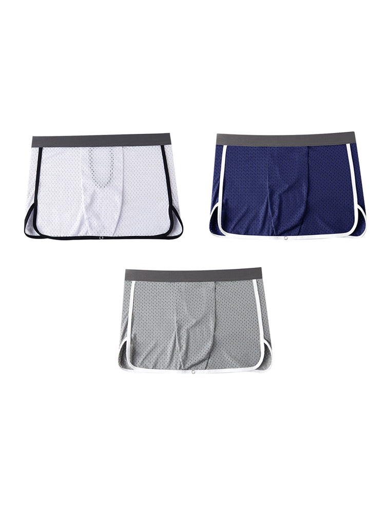 2 Pack Men's  Button Casual U-Shaped Roman Skirt Dual-Purpose Arrow Pants Underwear