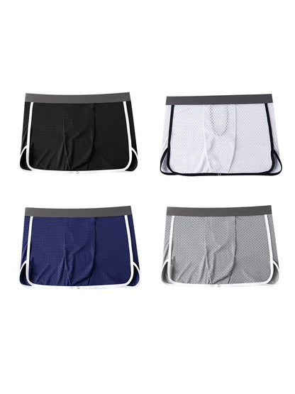 2 Pack Men's  Button Casual U-Shaped Roman Skirt Dual-Purpose Arrow Pants Underwear