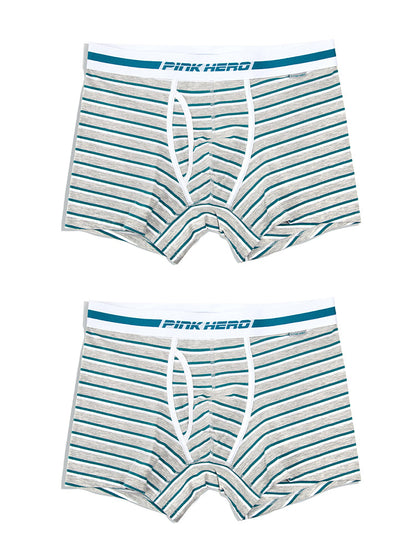 2 Pack European Luxury Brand Personalized Striped Men's Underwear
