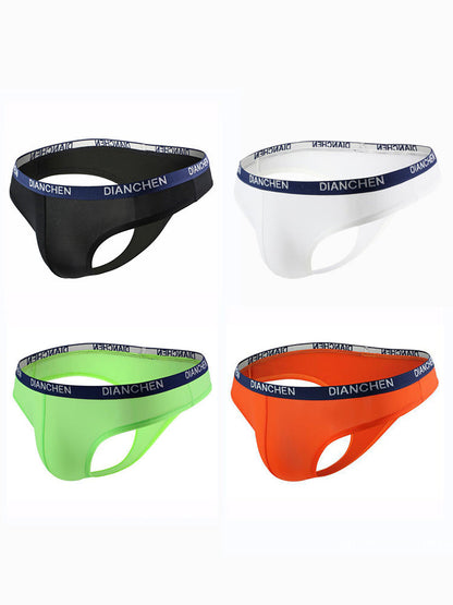 4 Pack Men's Sexy Comfortable Ice Silk Breathable Thong