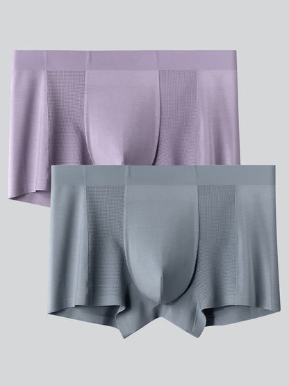 2 Pack Men's Breathable Seamless Modal Trunks