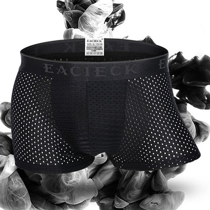 3Pcs Men's Mesh Thin Ice Silk Underwear