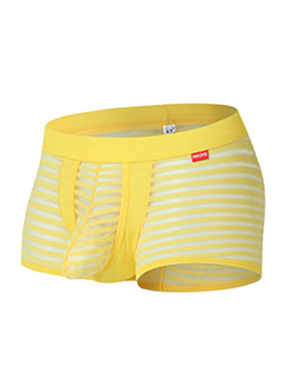 Men's Sexy Striped Hollow Jockstrap With Separate Pouch