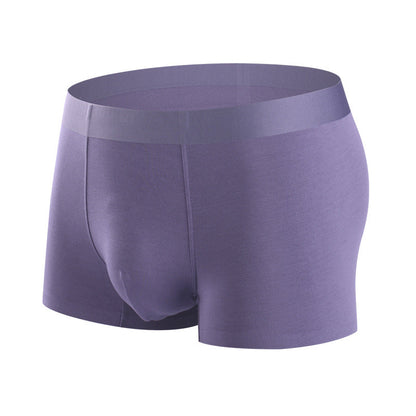 Comfy Plain Modal Boxer Briefs Cozy Underwear for Men