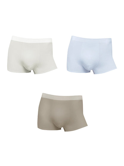 3 Pack Ultra-Comfortable Men's Breathable Trunks with Antibacterial Gusset