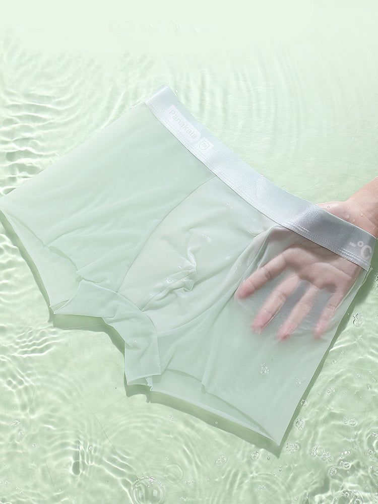 4 Pack Men's Breathable Ice Silk Antibacterial Sports Trunks