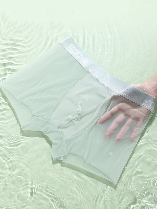 4 Pack Men's Breathable Ice Silk Antibacterial Sports Trunks