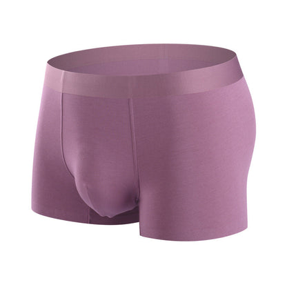 Comfy Plain Modal Boxer Briefs Cozy Underwear for Men