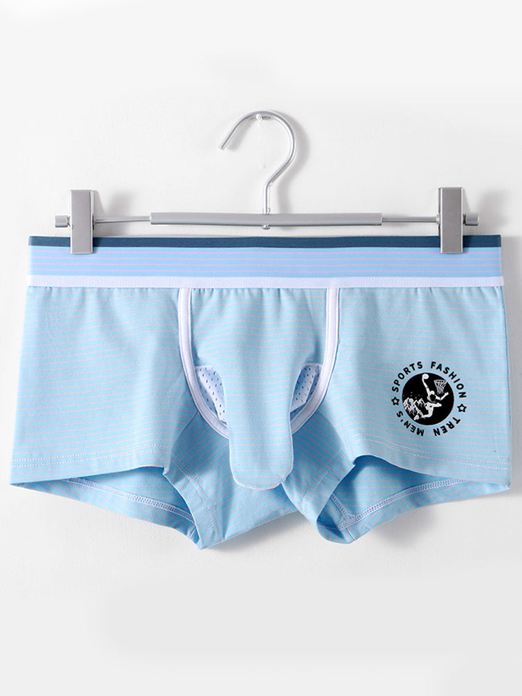 2 Pack Men's Separate Support Pouch Cotton Trunks