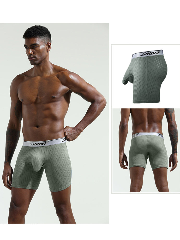 2 Pack Men's Mesh Separate Pouch Boxers Briefs