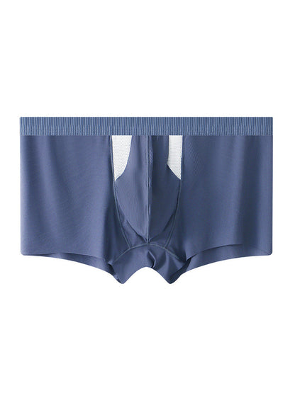 3-Pack Men's Ice Silk Trunks with Bullet-Style Separation and Enlarging Effect