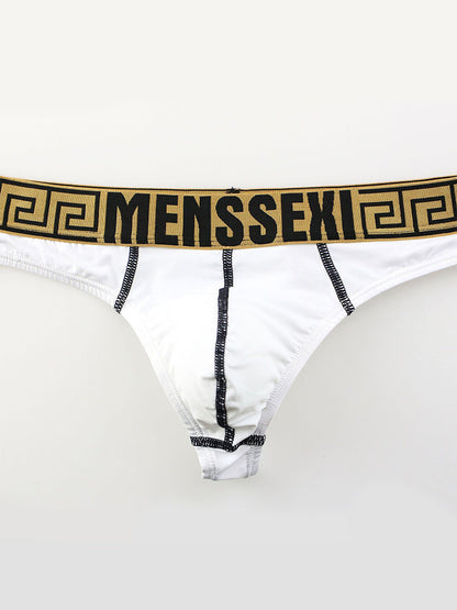 3 Pack Men's Sexy Thong Soft Breathable T-Back Briefs Seamless Briefs