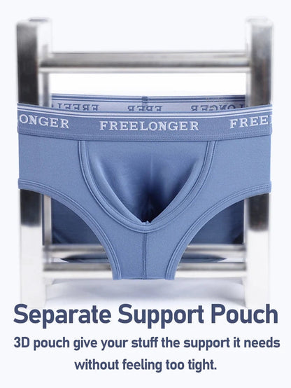 FreeLonger Men's U convex Separate Support Pouch Trunks