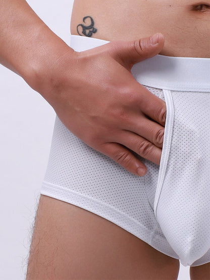 Men's 3 Pack Fly Big Pouch Breathable Trunks