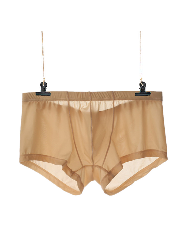 Thin Breathable Ice Silk U Convex Boxers for Men
