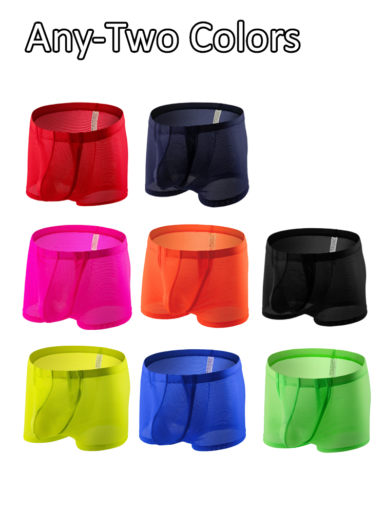 Men's Big Pouch U-convex Trunks with Fly