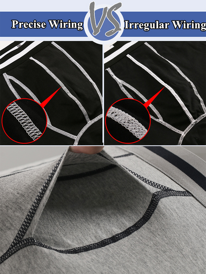Men's Soft Cotton Boxer Briefs With Open Fly