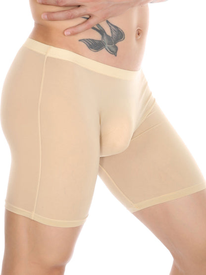 Men's Breathable Silky Seamless Boxer Briefs