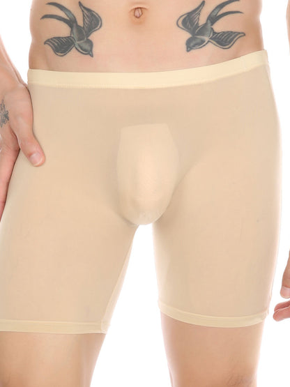 Men's Breathable Silky Seamless Boxer Briefs