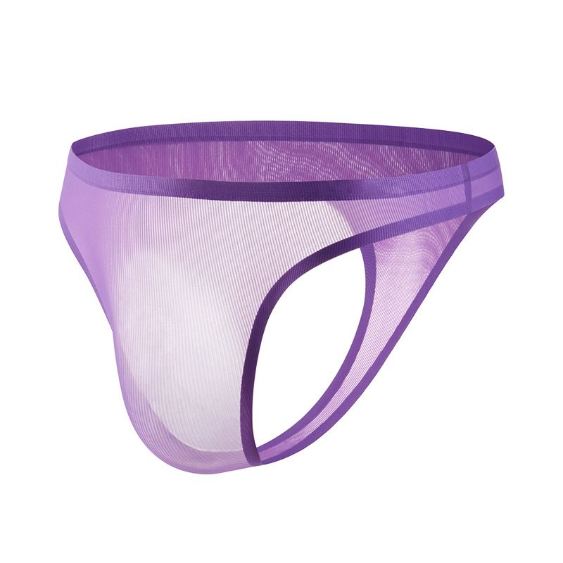 Men's Ultra-Thin Ice Silk Sexy Transparent Thong