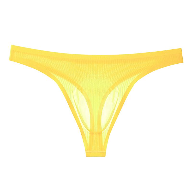 Men's Ultra-Thin Ice Silk Sexy Transparent Thong