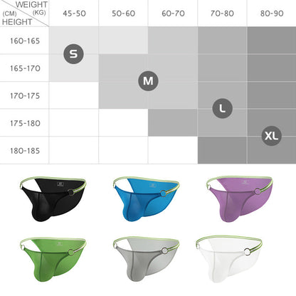 Men's Low Rise Breathable Briefs with Iron Ring
