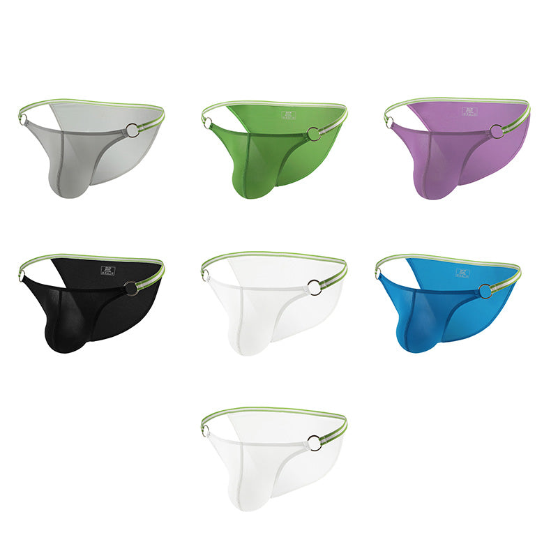 Men's Low Rise Breathable Briefs with Iron Ring