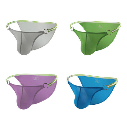 Men's Low Rise Breathable Briefs with Iron Ring