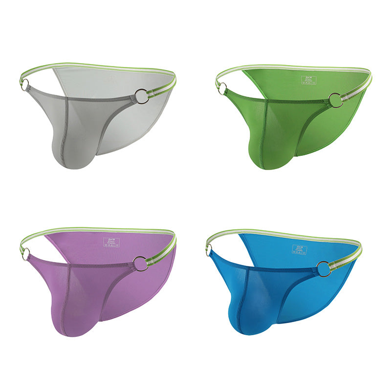Men's Low Rise Breathable Briefs with Iron Ring