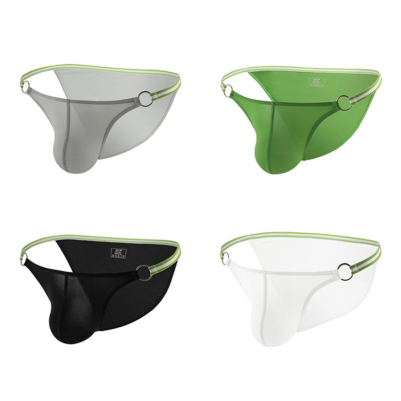 Men's Low Rise Breathable Briefs with Iron Ring
