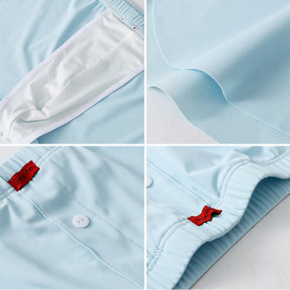 Men's Breathable Boxers with Button Fly