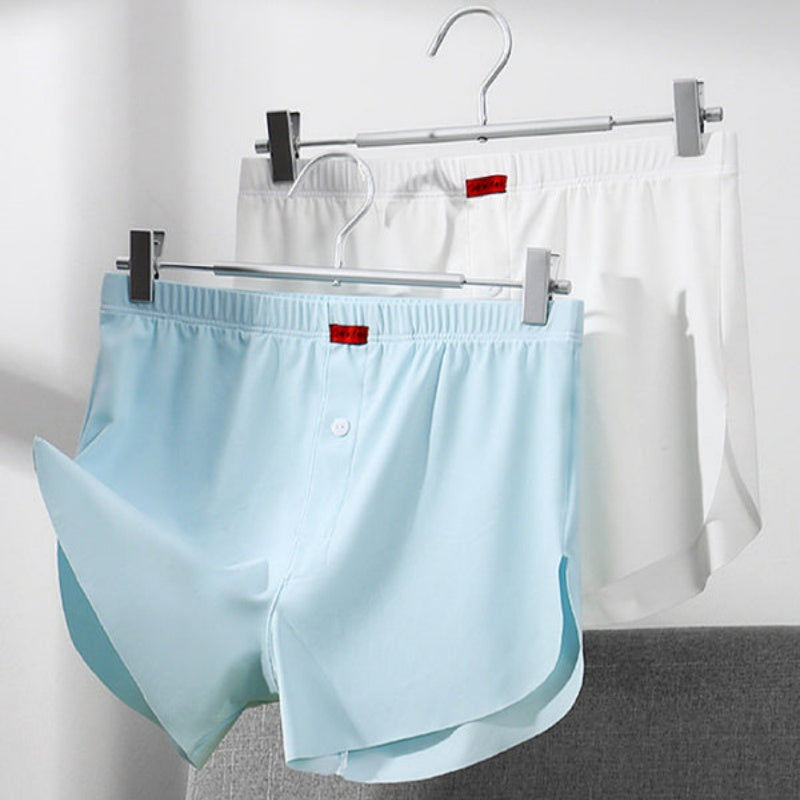 Men's Breathable Boxers with Button Fly