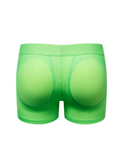 Sponge Cushion Mesh Buttock Boxer Briefs